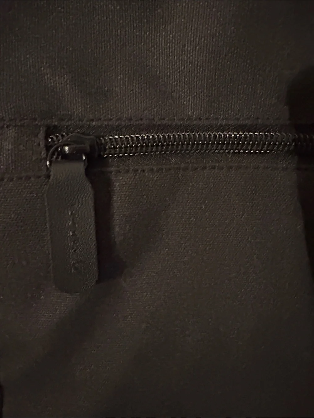 Men's Black Messenger Bag with Front Zip Pocket